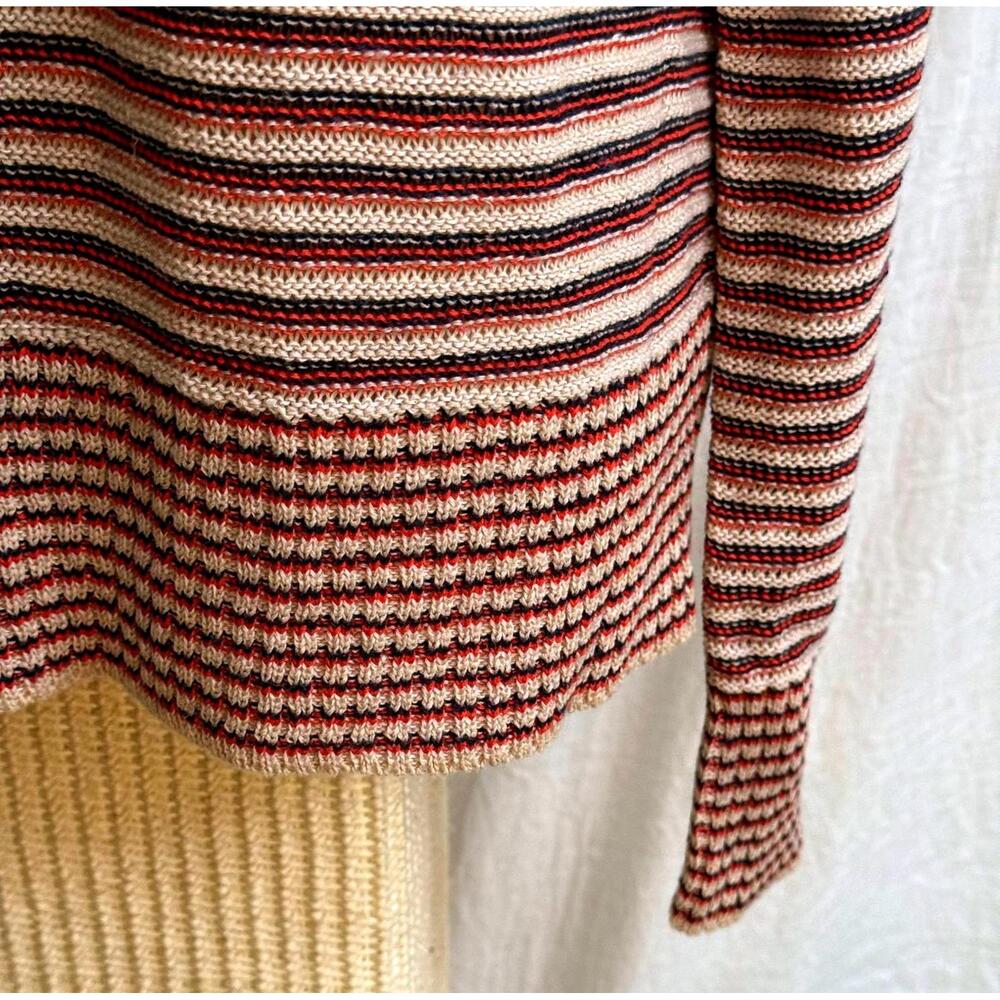 LOFT red, cream, and blue striped sweater - Picture 3 of 6